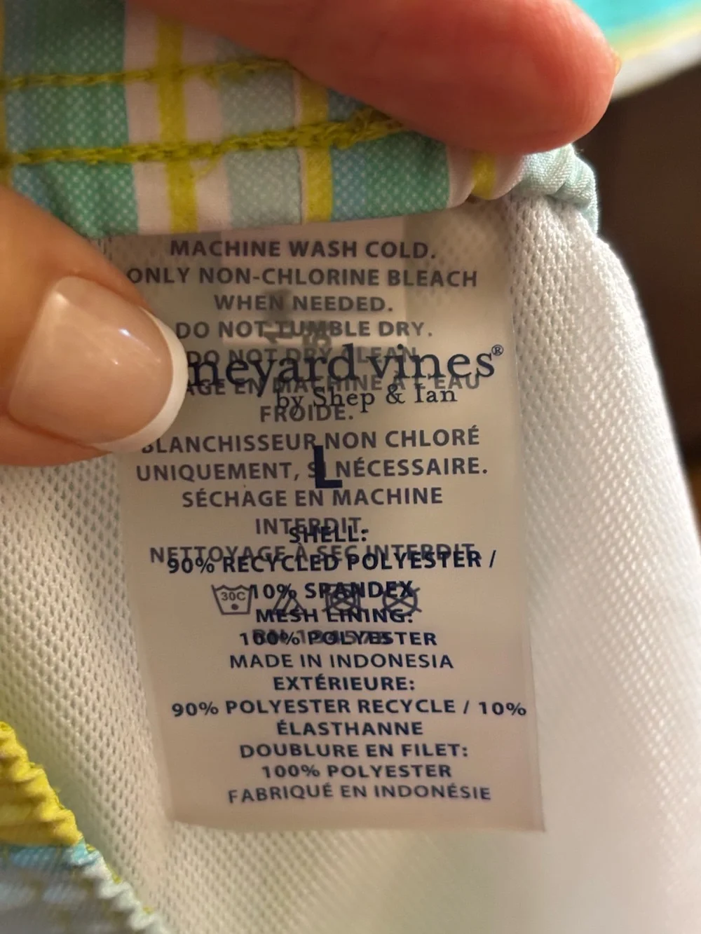 Vineyard Vines swim trunks Green and Yellow men’s size large